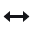 Mono Horizontal resize cursor