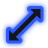 Diagonal resize 2 at 48 px